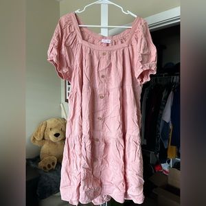 Pink Lily pink baby doll dress